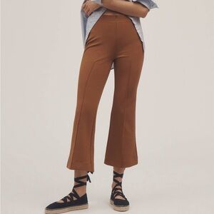 Maeve The Margot Kick-Flare Crop Pants Textured
Edition, Gold - Medium
